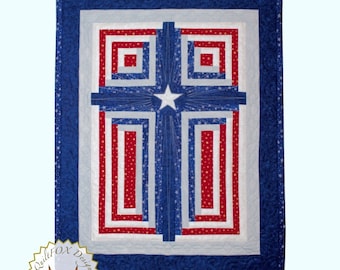 Quiltpatroon patriottisch kruis (pdf-download)