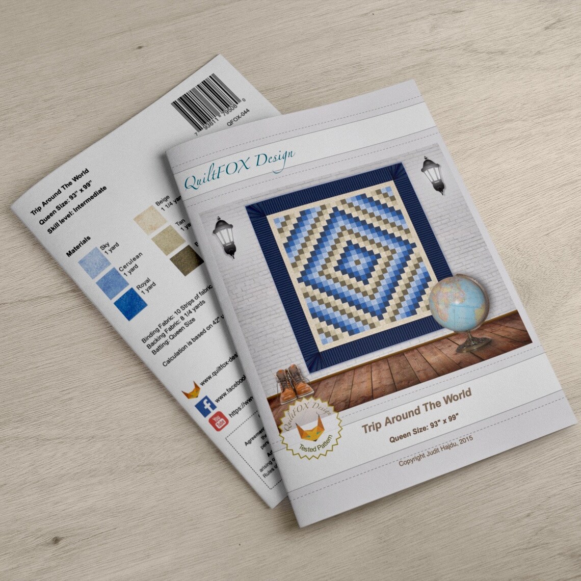 Quilt Pattern Trip Around the World Queen size PRINTED Etsy