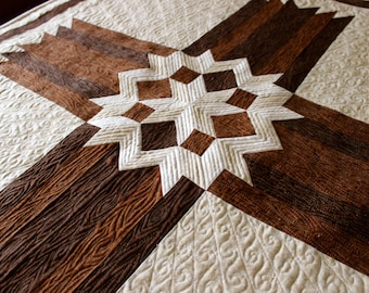 Cross Quilt - Carpenters' Star Cross - Queen / King size - PRINTED