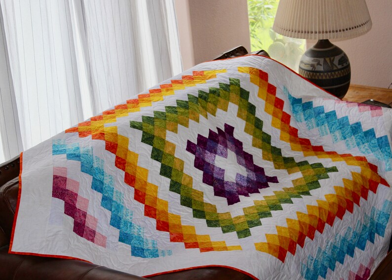 - PDF download Quilt pattern Trip Around the Caribbean x 88 in size 68 in