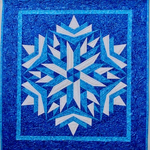 Snowflake Quilt Pattern - Baby quilt / Crib quilt / baby quilt - wall hanging and crib size