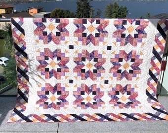 Morning Stars, twin size: 72 in. x 88 in. - PDF pattern