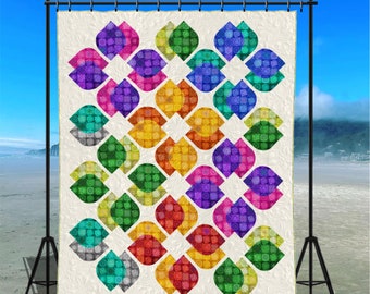 Floating Flowers, size: 74" x 92" - PDF Download