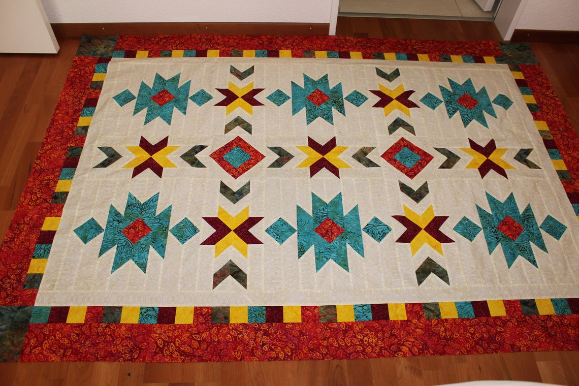Southwest Inspired Full/Queen size quilt pattern 76 in. x Etsy