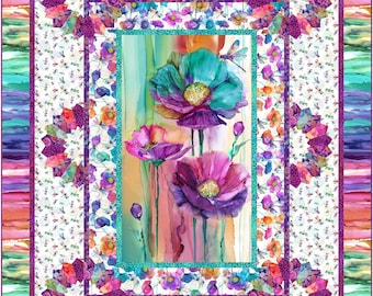Full Bloom, size: 68" x 86" -Dragonfly Dance/Northcott - PDF pattern
