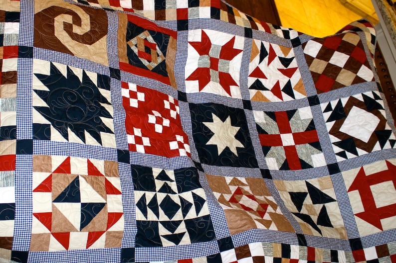 Country Quilt Pattern Country Sampler 15 Blocks single Etsy