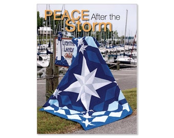 Compass Quilt pattern - Peace After the Storm - king size: 104" x 104" , PDF Download