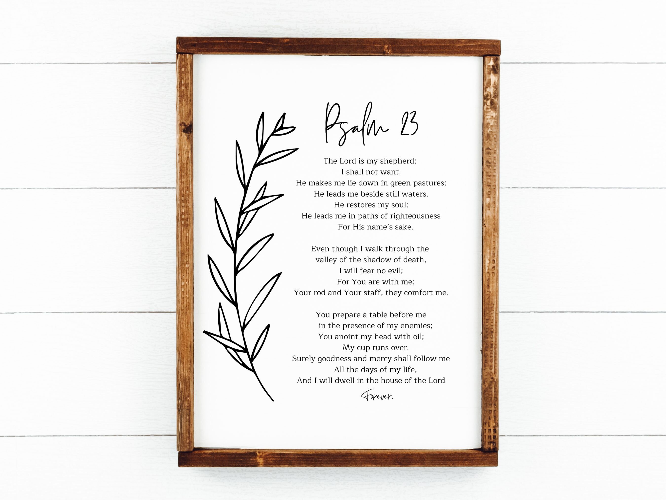 Psalm 23 Wall Art Printable | the Lord is My Shepherd | Christian ...