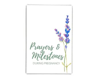 Pregnancy Gifts for First Time Moms | Prayer & Milestone Cards | Weekly Prayers for Expecting Mom To Be | Pregnancy Announcement Gift
