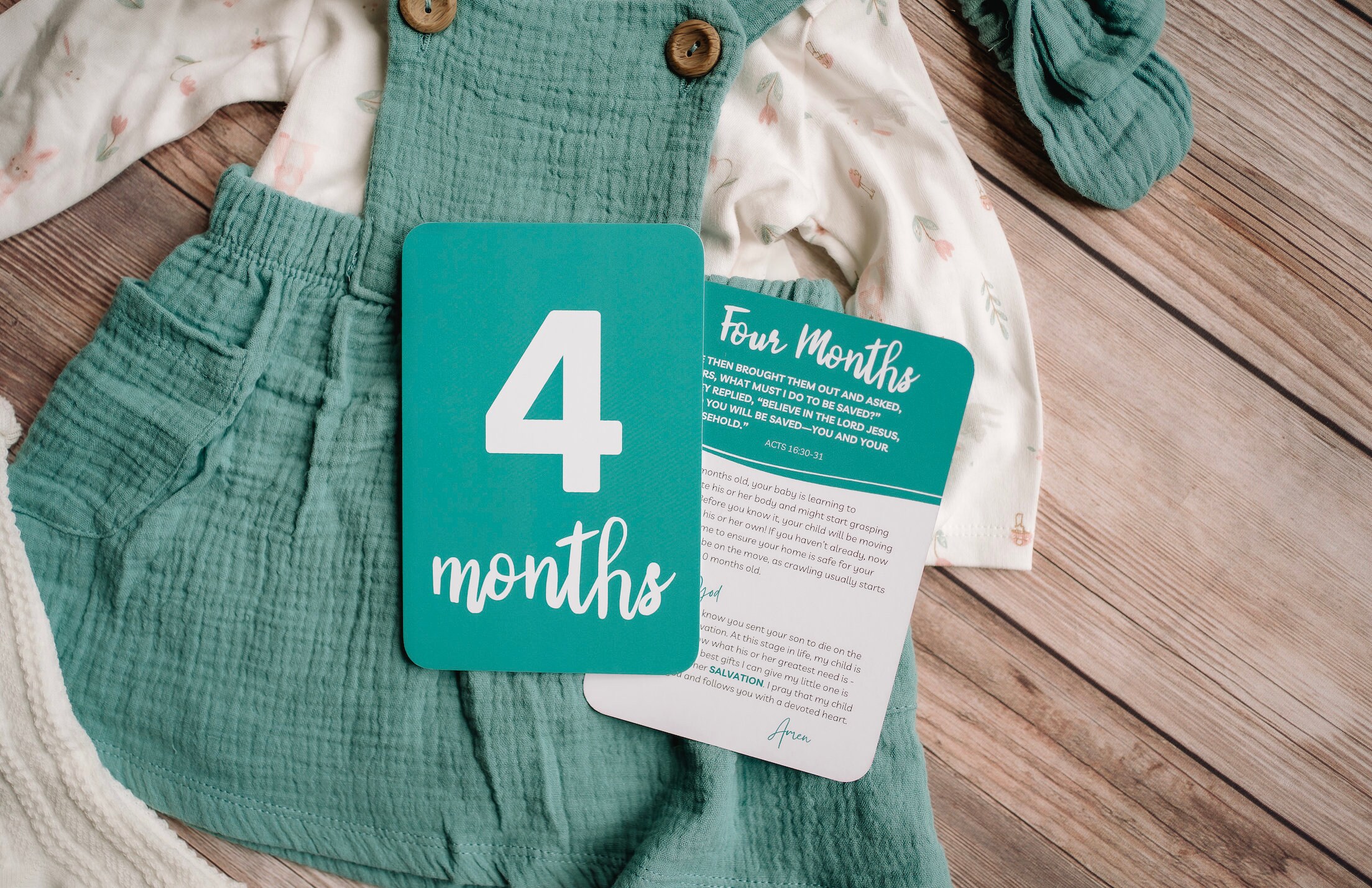 Prayer & Milestone Cards for Baby's First Year | Baby Monthly Milestone ...