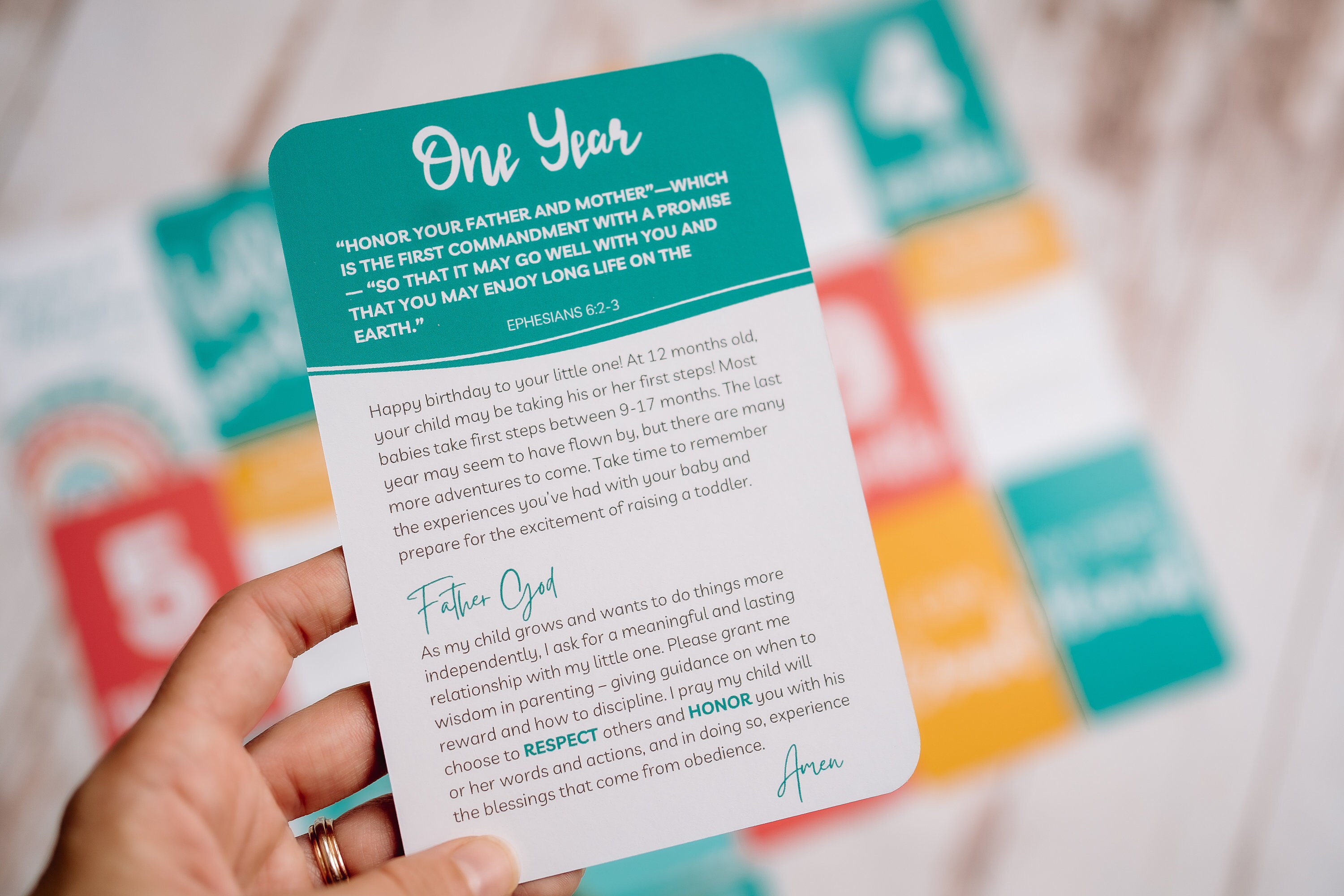 Prayer & Milestone Cards for Baby's First Year | Baby Monthly Milestone ...