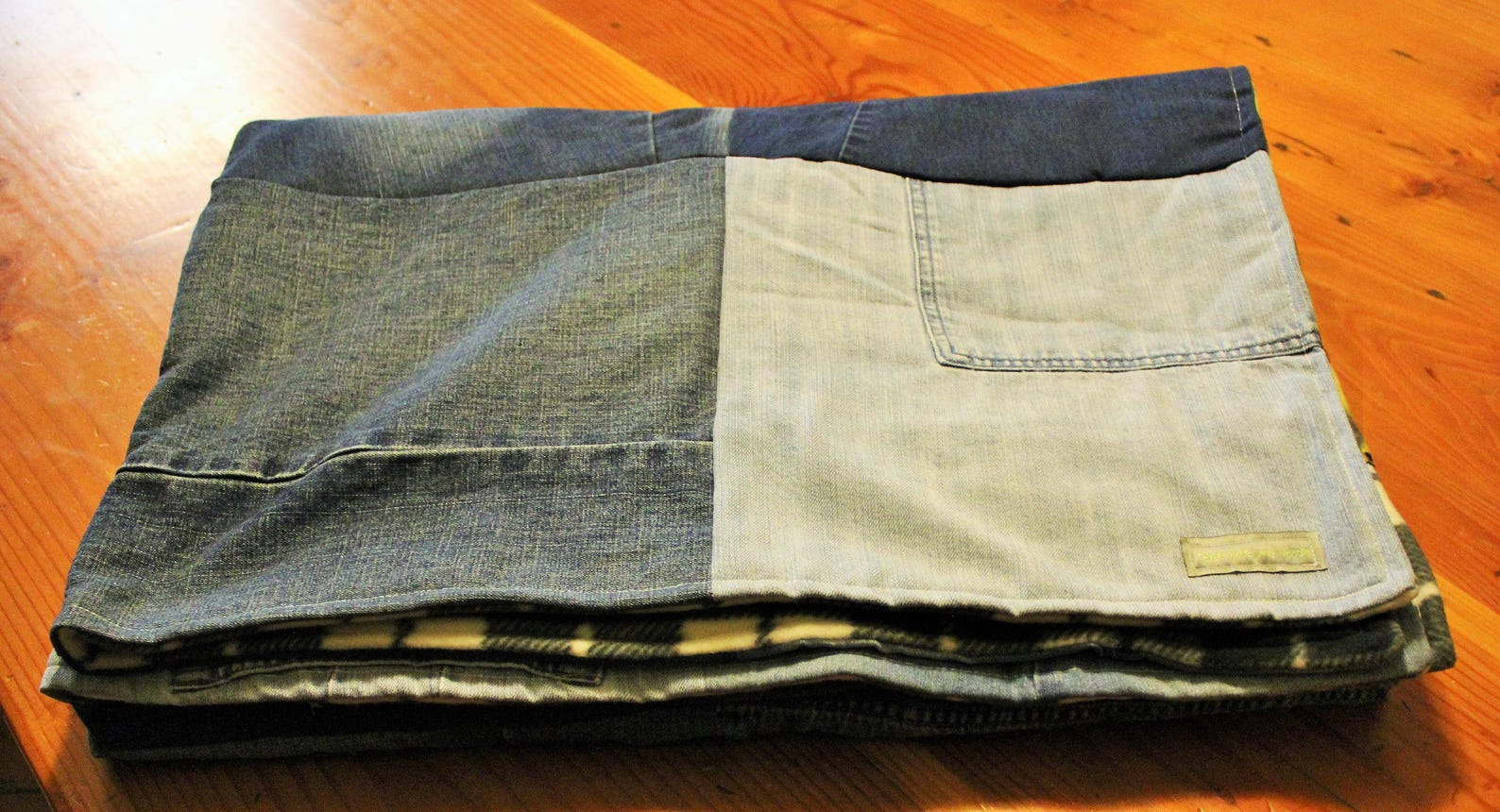 Denim Blue Jean Quilt Twin Size Upcycled Blue Jean Blanket Etsy