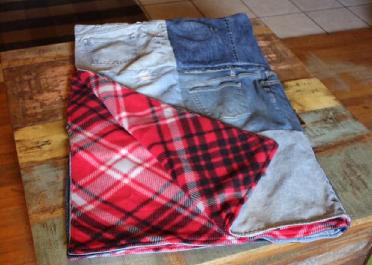 Denim BlanketBlue Jean Quilt Made to Order Country Etsy