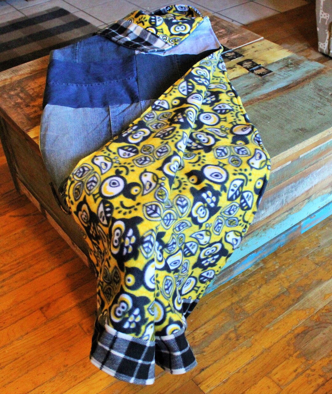 Denim Blue Jean Quilt Twin Size Upcycled Blue Jean Blanket Etsy