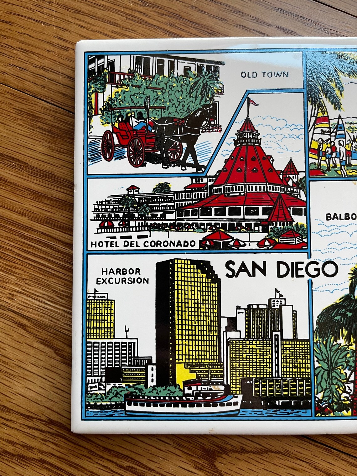 Vintage San Diego California Souvenir Ceramic Tile Etsy