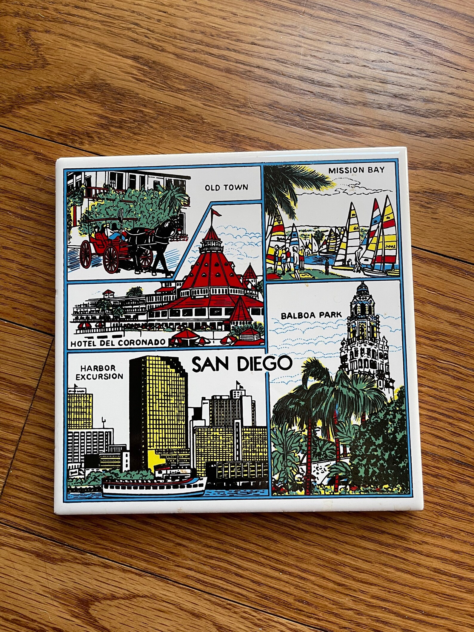 Vintage San Diego California Souvenir Ceramic Tile Etsy