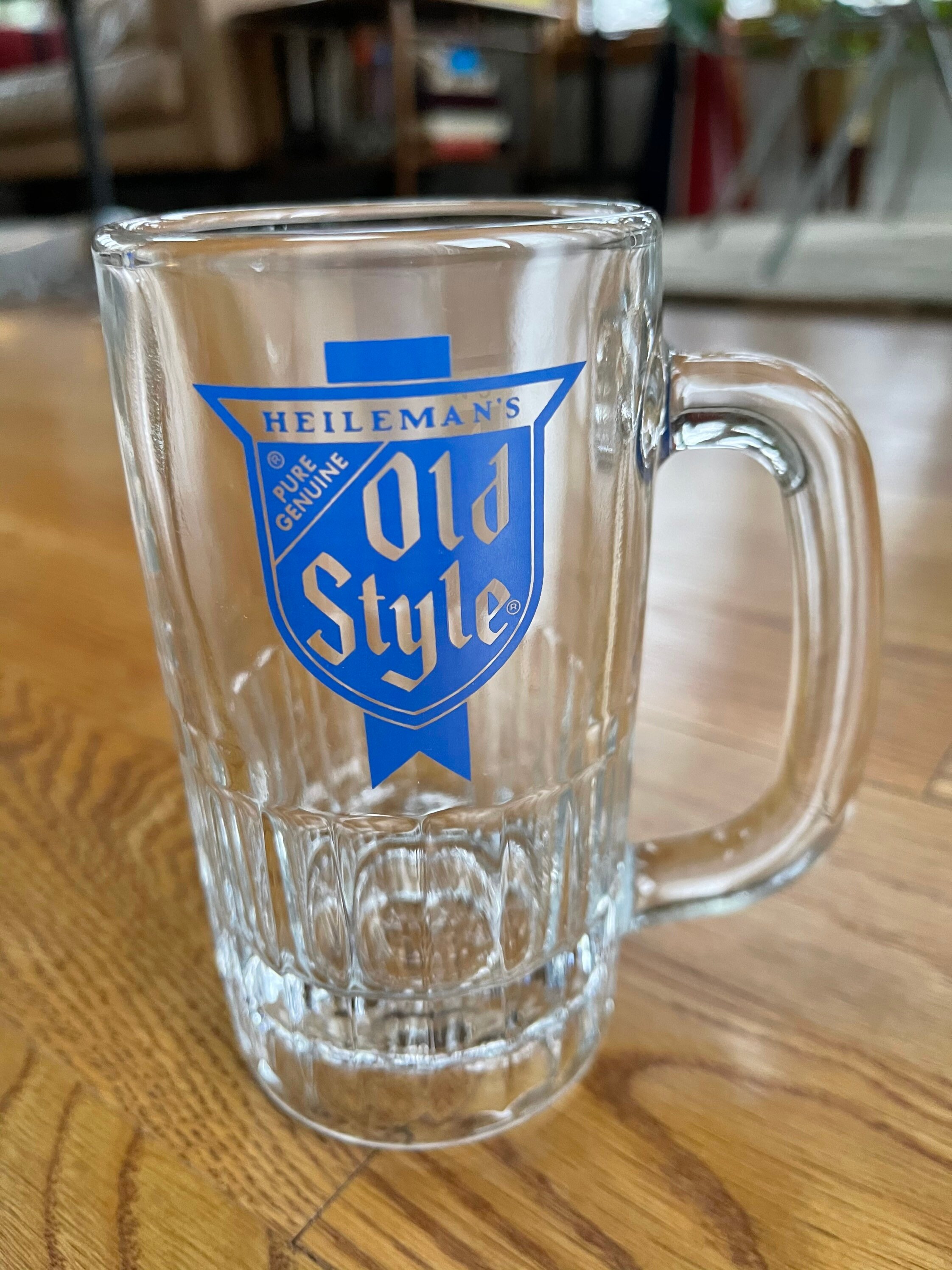 Vintage Old Style Glass Beer Stein Etsy