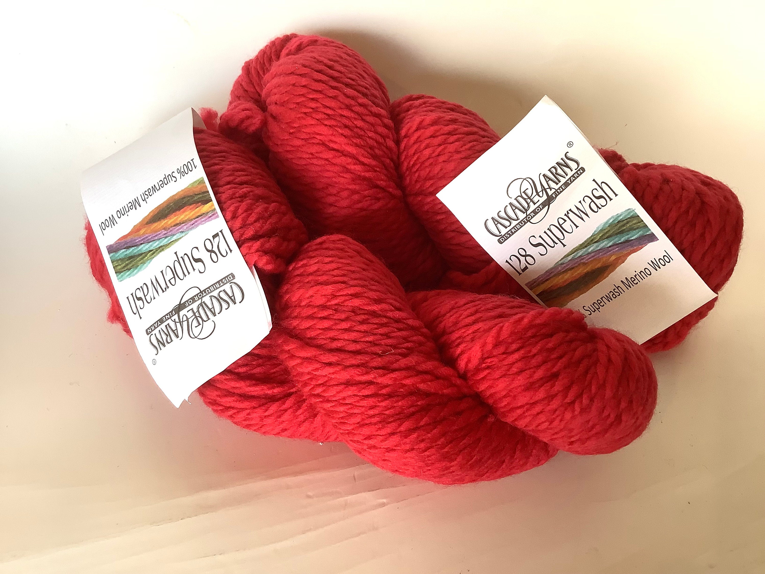 Ruby Super Chunky Yarn. Cheeky Chunky Yarn by Wool Couture. 200g Skein  Chunky Yarn in Ruby Red. Pure Merino Wool. 