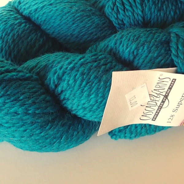 Cascade SUPERWASH 128 yarn 100 gr skein in Teal. Color 1960. Merino Wool. Destash yarn. Dye lots 12037 and 141061