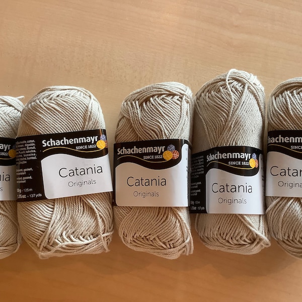 Light Beige CATANIA by SCHACHENMAYR yarn in very light beige ecru color. 100 percent Mercerised cotton color 0248