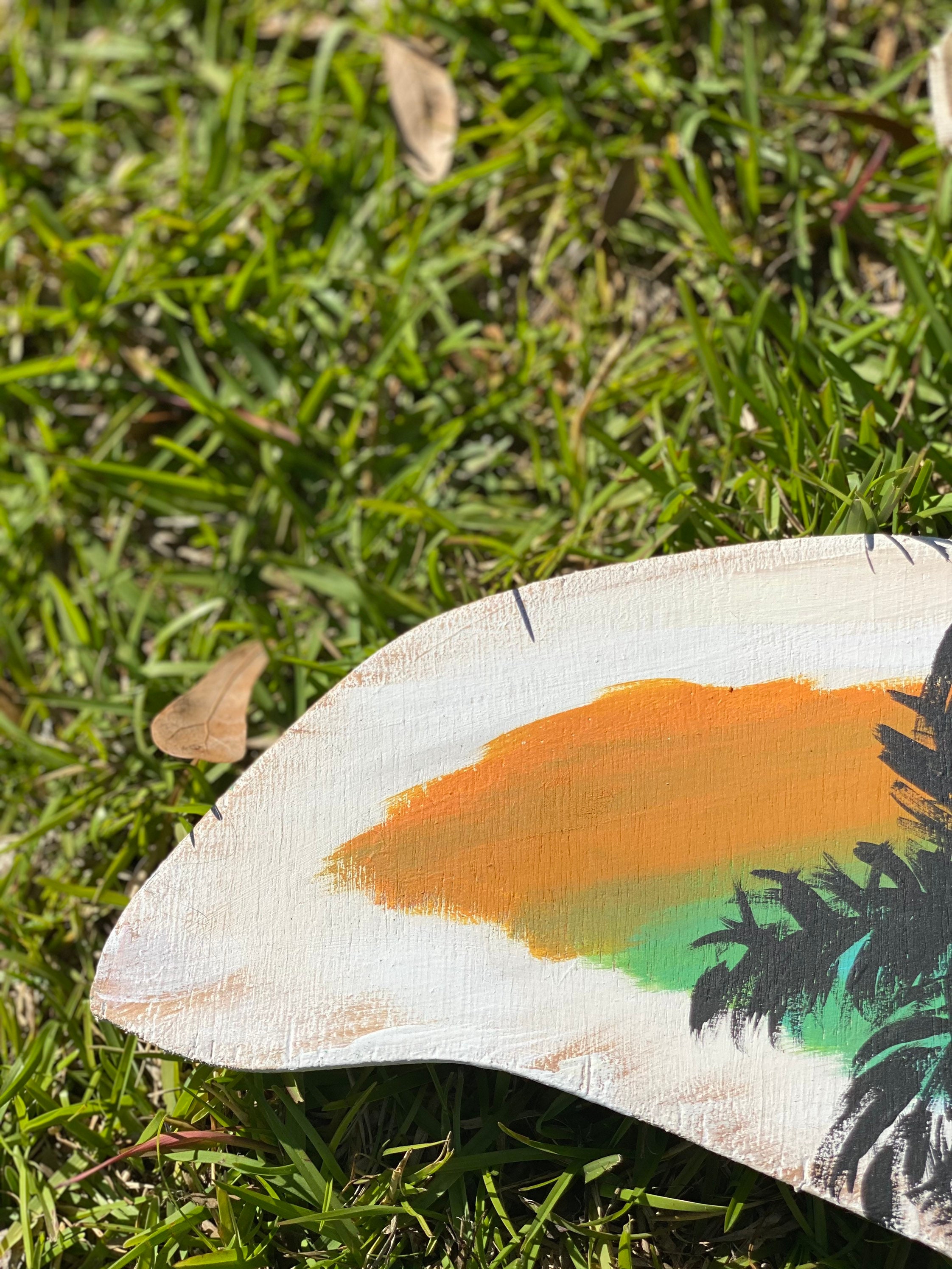 Starfish With Beach Scene Door Hanger, Beach Scene Painting, Palm Tree ...