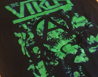 S the Virus blue and green double print tshirt