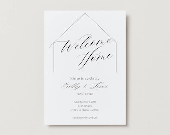Housewarming Invitation, New Home Party Invite (Editable Canva Template)