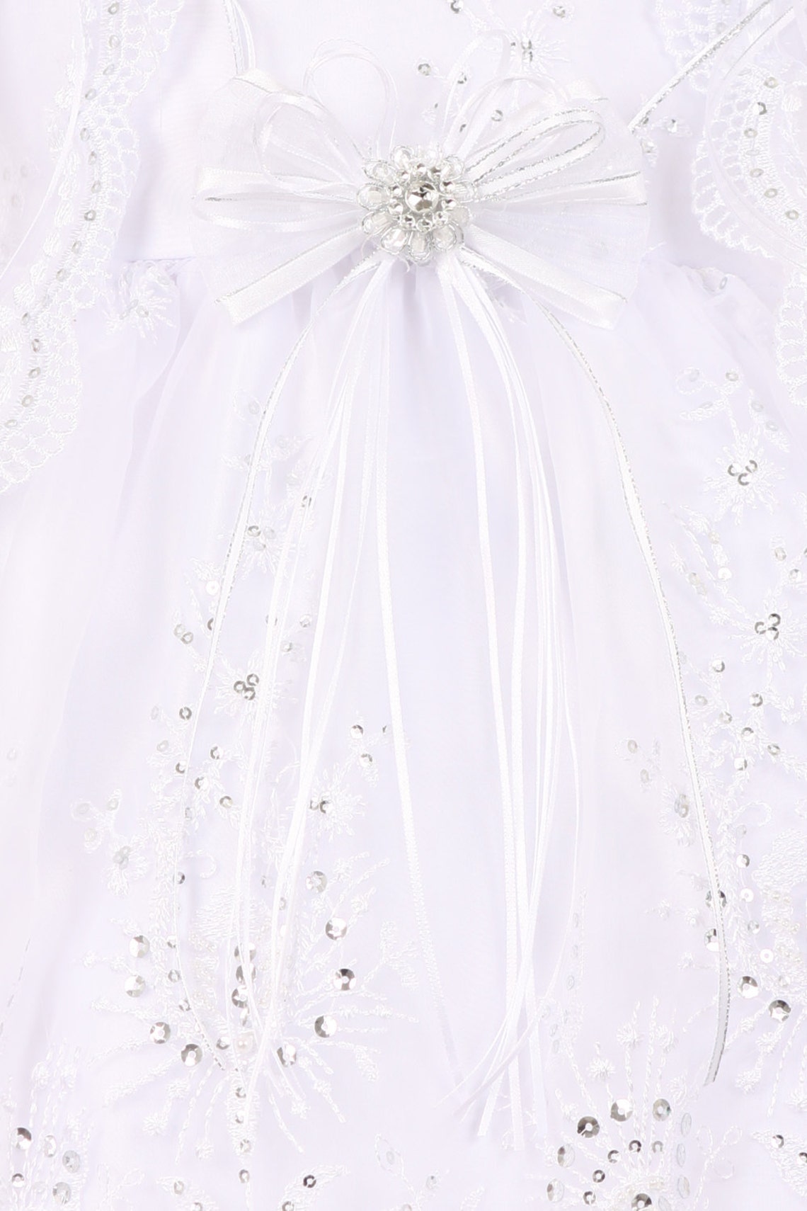 White Infant Baptism Dress Christening Dress Flower Dress Etsy