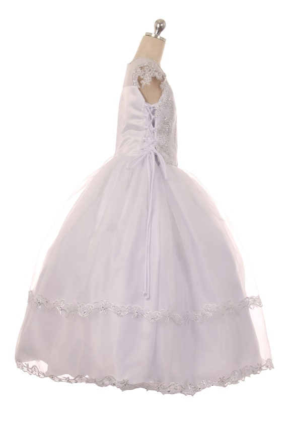 First communion dresses cheap with virgen de guadalupe
