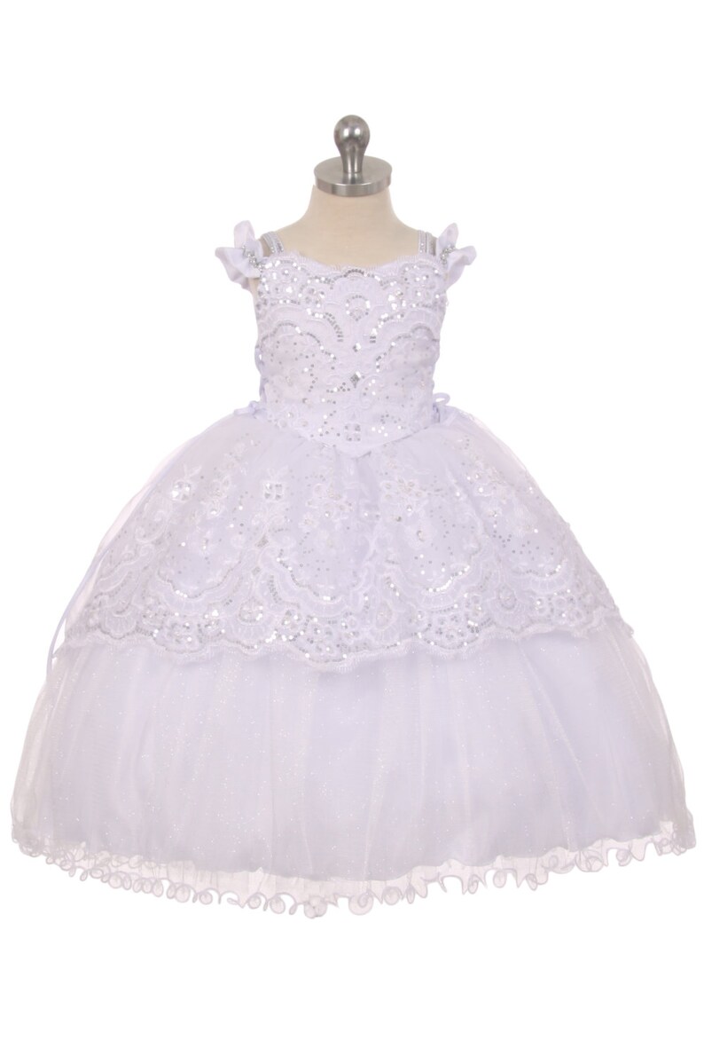 White Baptism Dress With Bow Design Girls Dresses Dresses Etsy