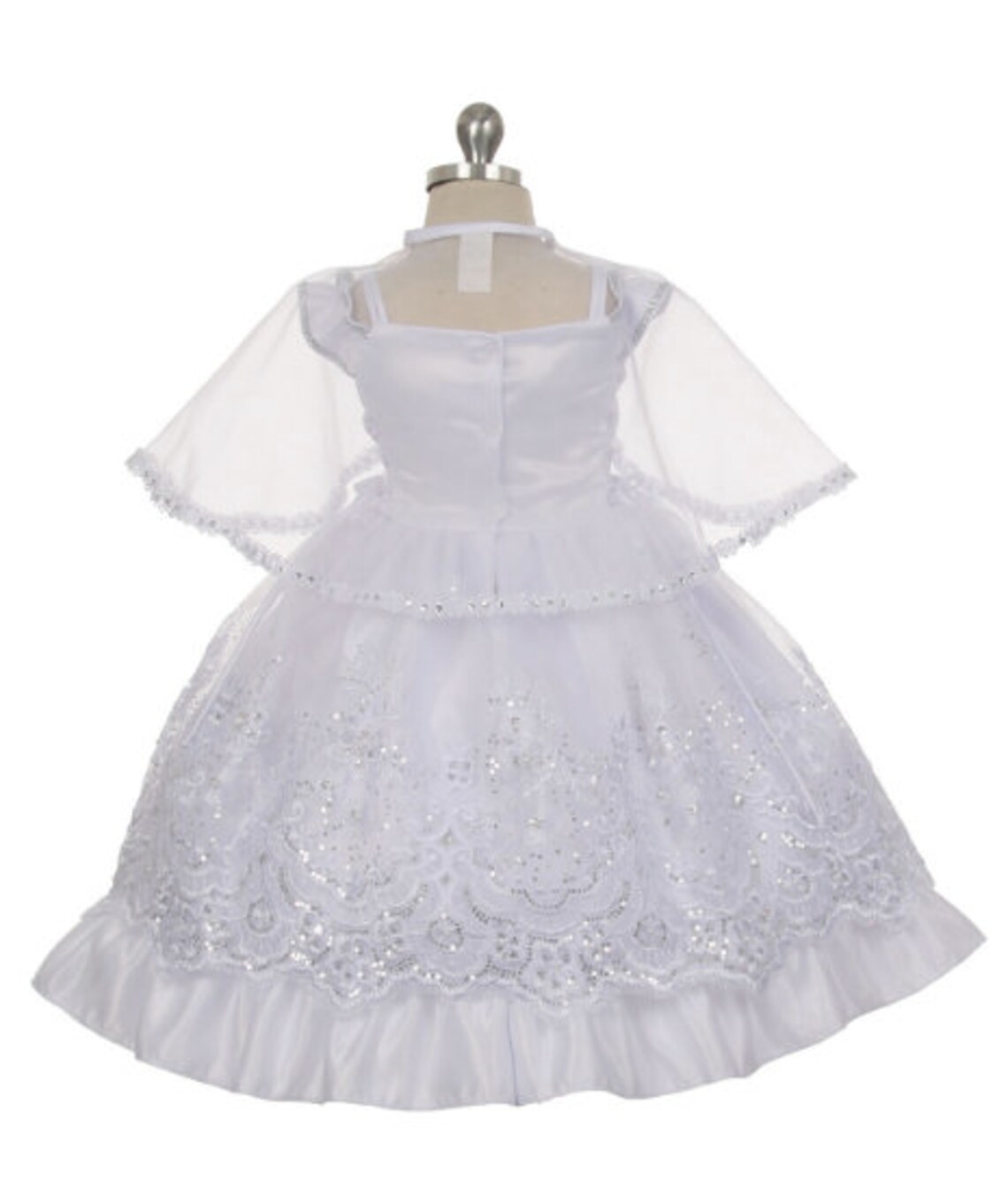 Baptism Dress With Virgin Mary Embroidered Christening Dress - Etsy