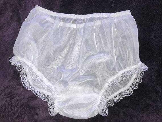 Vintage Style Bridal White With Ruffles Sissy Knickers Panties