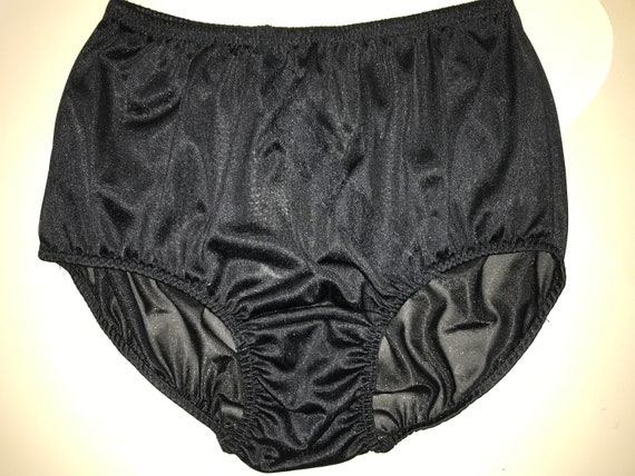 Vintage Style Retro Knickers 70's 80's Nylon Lace Inset Panties