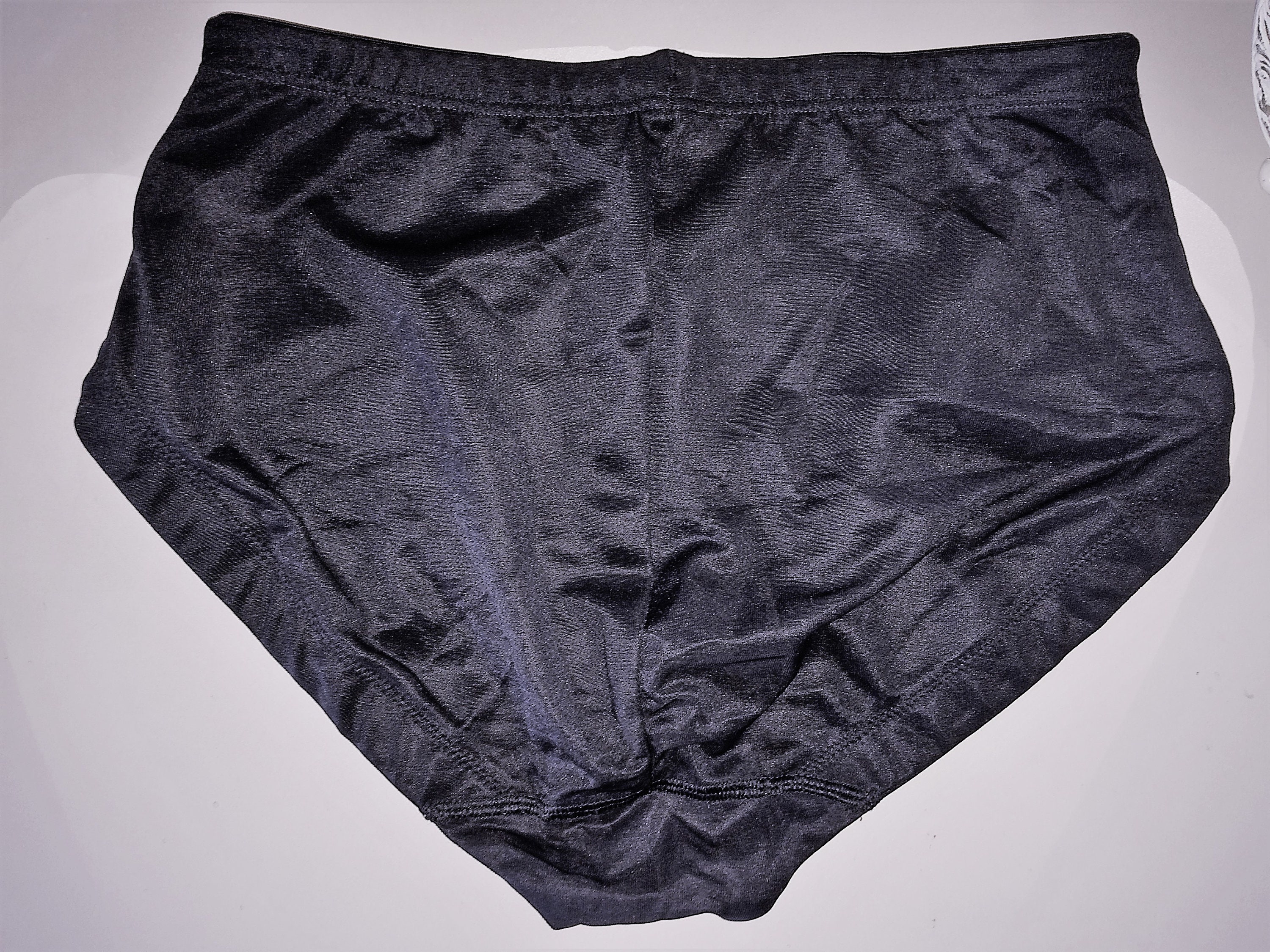 Calcinha estilo vintage anos 70 e 80 calcinha da vovó calcinha preta semitransparente escorregadia tamanho xl xxl 18 20 reino unido