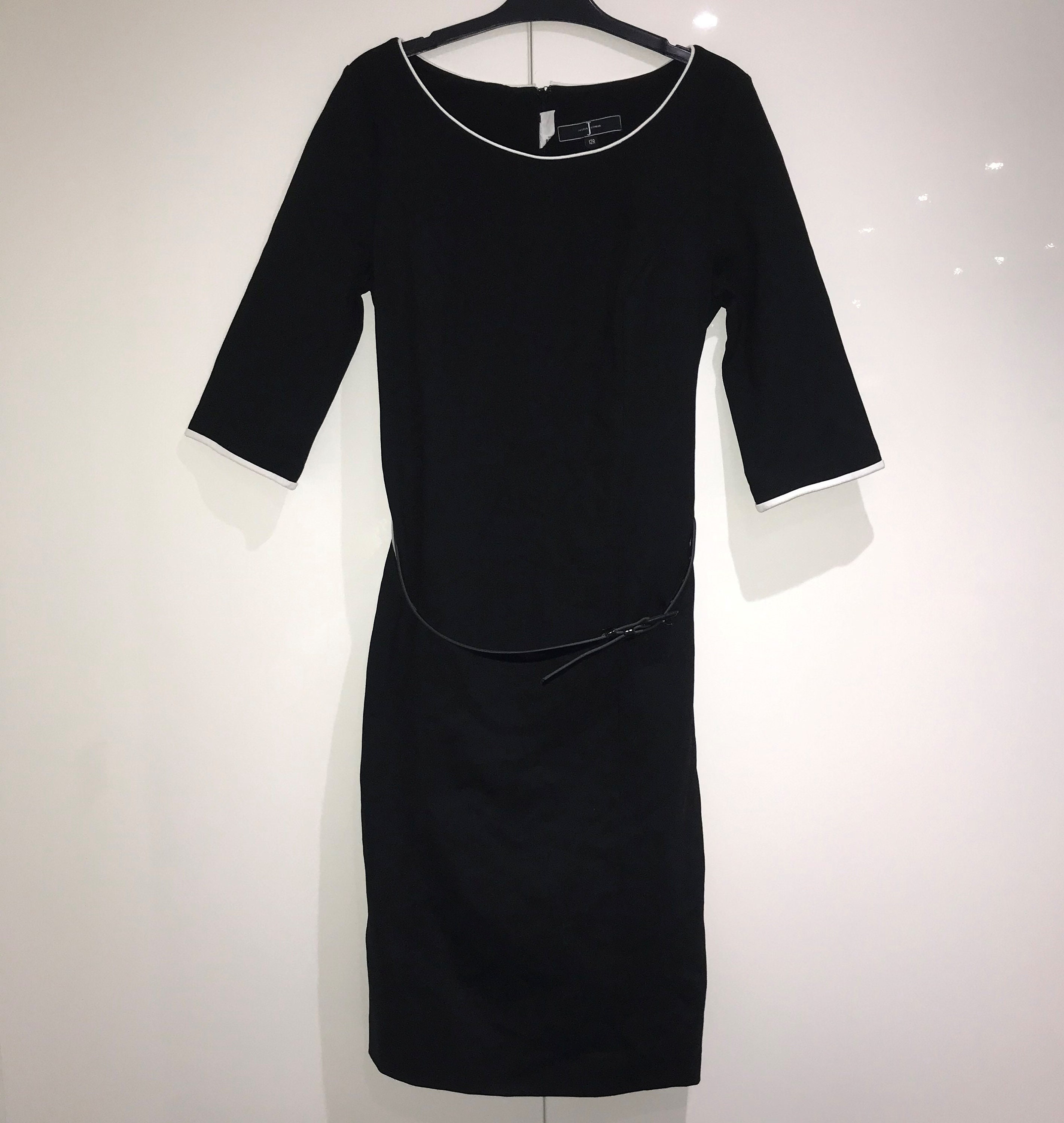 New Black JASPER CONRAN Work or Formal Dress With PVC Belt - Etsy