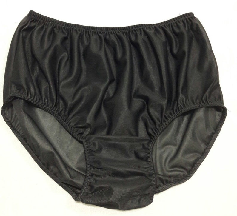 Vintage Style Knickers 70's 80's Granny Panties Knickers BLACK Semi