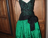 Vintage 80 39 s Green Cocktail Gunne Sax Dress size 9