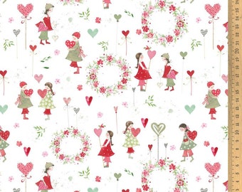 Cotton fabric heart children