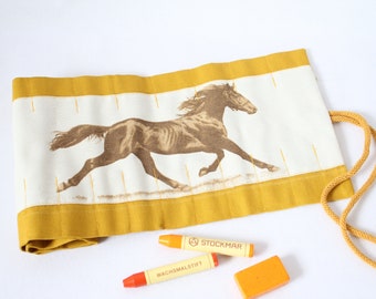 Roll-up pencil case Waldorf pencil case "Traber yellow"