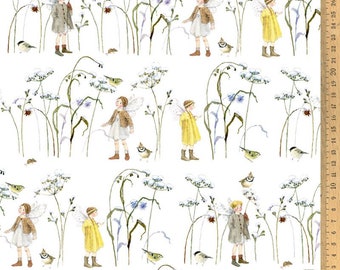 Cotton fabric elves in winter grass, Daniela Drescher