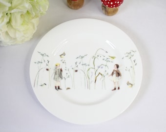 Plate Dessert Plate Breakfast Plate “Grass Elves and Mice”