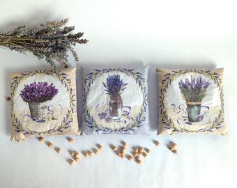 Cherry stone pillow with lavender heat/cooling pillow lavender bush purple