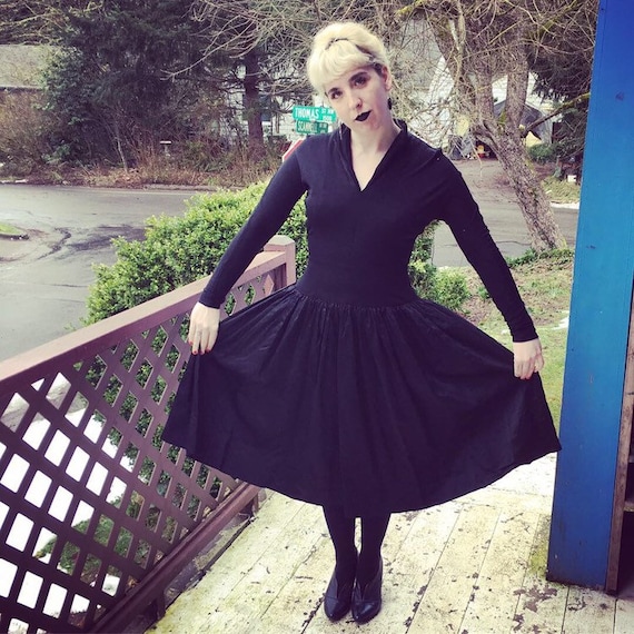 Black 50's cocktail dress