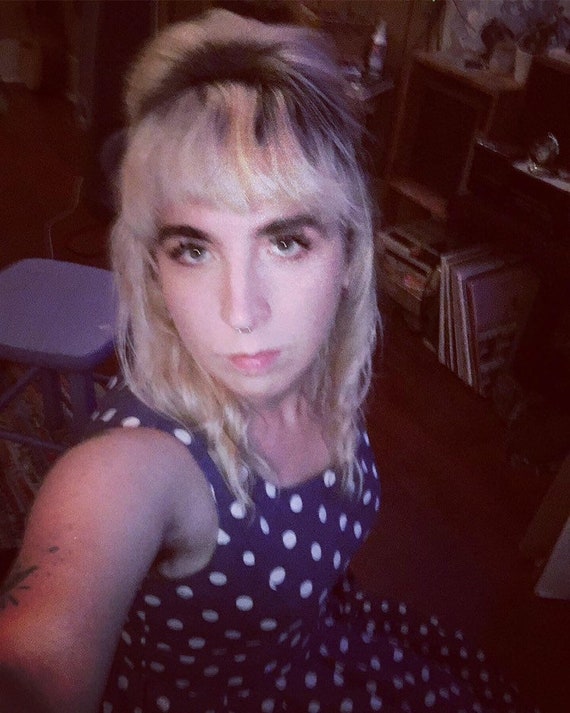 Blue 60's Polka Dot Dress