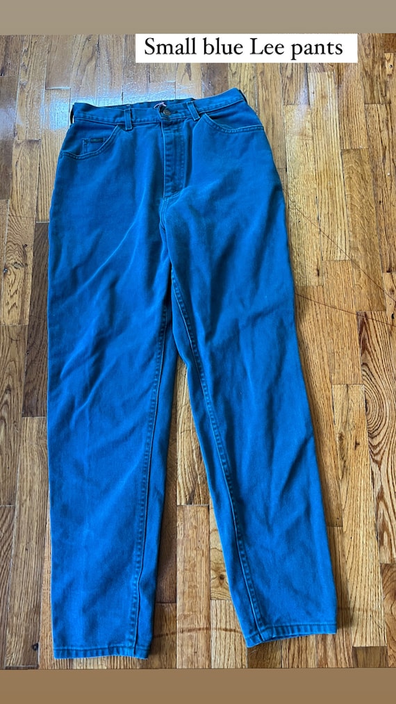 Blue Straight Leg Pants