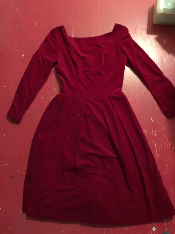 Red Velvet 60's Dress