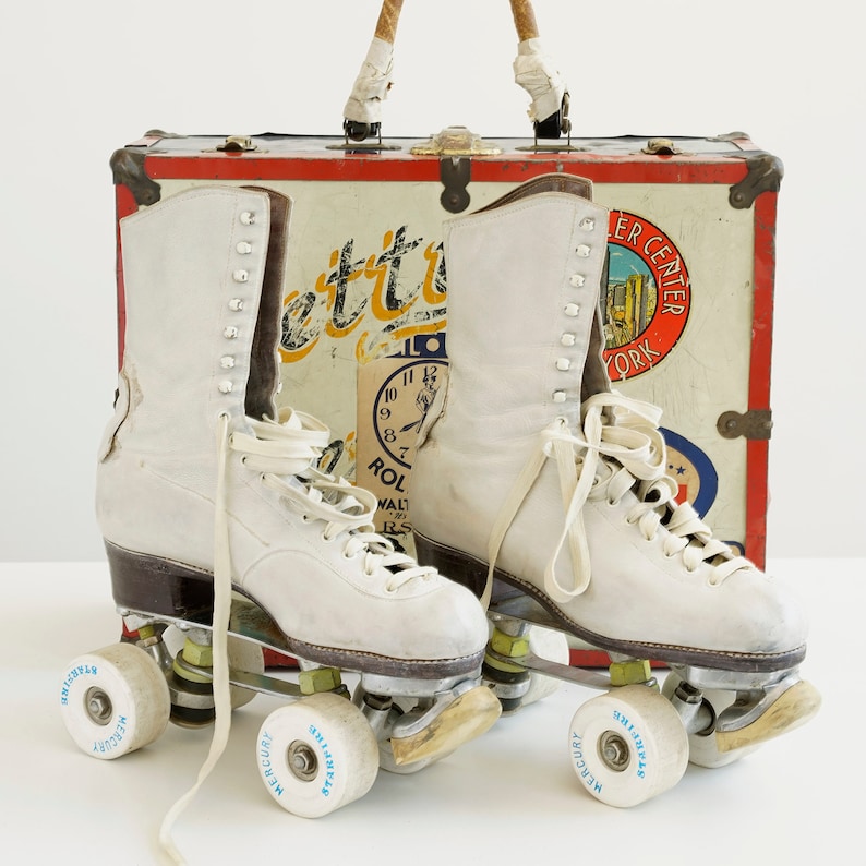 1950s roller skates and case vintage roller skate case with Etsy