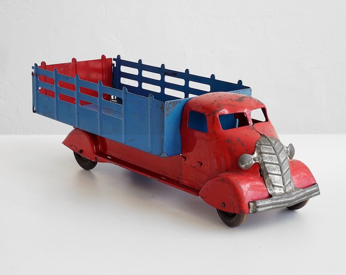 Vintage 1930's Pressed Metal Toy Truck Vintage Metal Toy Etsy