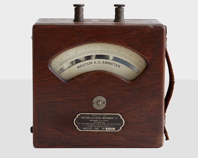 Antique Weston A.c. Ammeter Model 155 Antique Ammeter Etsy