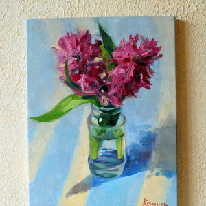 Flowers Painting Original Painting On Canvas Still Life Oil Etsy